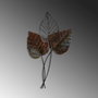 Wallity Fall 3 - Escultura de pared de metal marrón